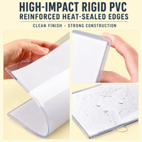 Porte-cartes de visite en PVC transparent avec couvercle pour affichage photo, stockage archivistique sans acide, sans fermeture