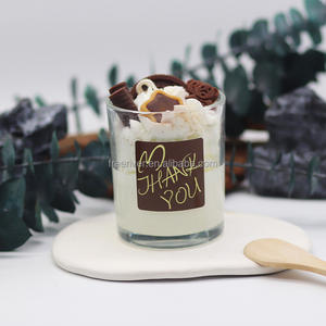 <span class=keywords><strong>Bougie</strong></span> d'aromathérapie artisanale écologique en cire de soja, best-seller transfrontalier, design gâteau à la crème de fraise, sans fumée, pour Diwali - Product Image 5