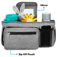 Tas Organizer Stroller Bayi Universal Anti-Selip Multi-Kantong dengan Tempat Botol untuk Popok dan Perlengkapan Bayi