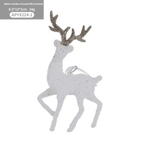 Offre Spéciale En Plastique Flocage Elk Ornements À La Mode De Noël Décoration De Bureau Pendentif En Gros Stock Cerf Arbre