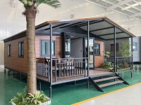 Maison mobile extensible de luxe préfabriquée à 3 chambres, style rustique, design compact et abordable pour villa et immeuble de bureaux