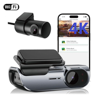 Mini Caméra de Tableau de Bord Double Objectif WiFi GPS pour Voiture, Boîte Noire Avant et Intérieure, Dashcam 4K, DVR de Voiture, Caméra de Voiture 4K