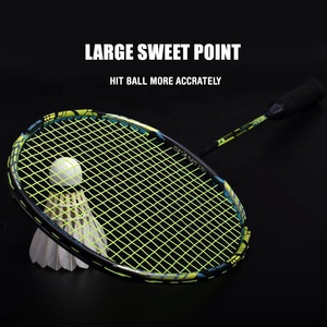 <span class=keywords><strong>Raquette</strong></span> de <span class=keywords><strong>Badminton</strong></span> Offensive en Graphite de haute qualité entièrement en carbone 32lbs <span class=keywords><strong>raquette</strong></span> de <span class=keywords><strong>Badminton</strong></span> en Fiber d'attaque professionnelle pour Backcourt Kill - Product Image 4