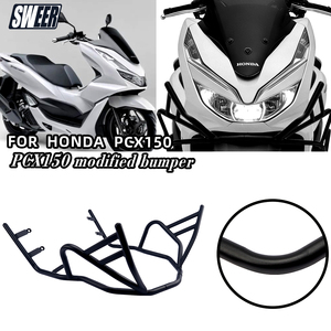 Crash Bar voor Honda PCX 150 2018 2021 Koolstofstaal Mat Zwart Puntgelaste beschermkap Groothandel - Product Image 2