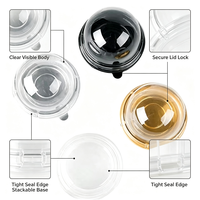 Boîtes d'emballage pour mini-gâteaux en plastique transparent, boîtes de rangement pour macarons et chocolats en plastique PET multicolores