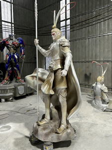 Scultura del Re Scimmia a Grandezza Naturale in Resina Resistente ai Raggi UV, Statua di Sun Wu Kong Dipinta a Mano per Decorazione di Giardini e Luoghi Culturali - Product Image 3