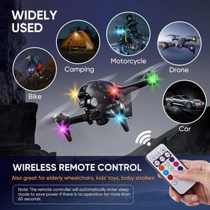 Nouvelles lumières d'avion télécommandées sans fil, lumières d'avertissement clignotantes universelles pour voitures <span class=keywords><strong>et</strong></span> motos, lumières de navigation pour drones - Product Image 5