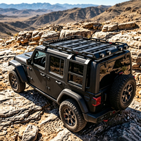 Barres transversales de toit avec éclairage LED et panier de chargement pour Jeep Wrangler JK JKU JL Gladiator – Prix direct usine