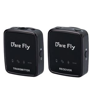 Microphone de Lavalier sans fil Radio antibruit Microphone à pince sans fil Micro-cravate <span class=keywords><strong>Enregistrement</strong></span> vidéo Vlog Live <span class=keywords><strong>YouTube</strong></span> - Product Image 1