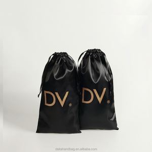 Bolsas de Satén de Seda Personalizadas con Logotipo Impreso, Bolsas Cosméticas Promocionales Económicas con Cordón - Product Image 3