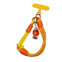 Cordon de téléphone tressé coloré avec pendentif étoile, bracelet court DIY pour appareil photo CCD, porte-clés, ornement suspendu Modèle B20