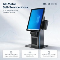 Kiosque de commande et de paiement Android 21,5 pouces RK3568 4 Go 64 Go avec Wi-Fi, haut-parleur et reconnaissance faciale SDK, terminal de point de vente sur pied pour le commerce de détail