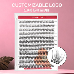 Meilleures ventes : <span class=keywords><strong>Faux</strong></span> <span class=keywords><strong>cils</strong></span> en grappe DIY DF02, <span class=keywords><strong>marque</strong></span> privée, faits main, naturels, 12 rangées, volume intense, longueurs mixtes 10-16mm - Product Image 6