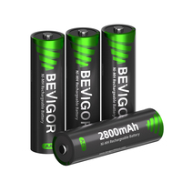 Paquete de Baterías Recargables NiMH AA BEVIGOR de 2800mAh 1.2V 1500 Ciclos con Terminal de Soldadura para Linterna