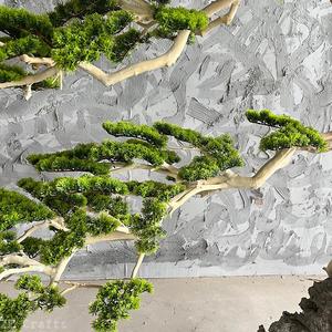 Invitado-Saludo Pino Árbol artificial Interior grande Paisajismo Thuja Planta verde Entrada Ventana Raíz Piedra Tierras - Product Image 3