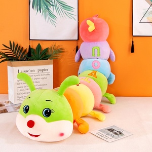 Cartoon-style Colorful Caterpillar Plush Toy with pp Cotton Filling for Girls Aged 8-13 a Cuddly <strong>Pillow</strong> to <strong>Snuggle</strong> with Sleeping - Product Image 6