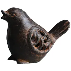 Ferro fundido artesanal openwork pássaro ornamentos animais jardim pátio decoração