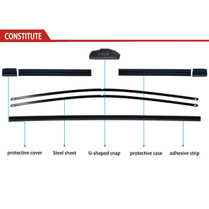 Spazzole <span class=keywords><strong>Tergicristallo</strong></span> per Acura RSX Type-S DC5 2002-2006, Tipo U in Gomma Naturale Senza Telaio, Silenziose e Durevoli - Product Image 3