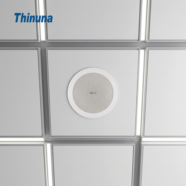Thinuna MS-5CT 5" 100/70V & 8Ω Commercial Audio Speaker HiFi Sound 2-Way Coaxial Ceiling Mount Speaker for PA System Conference