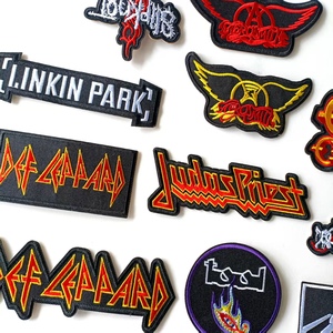 رقع قماشية مطرزة مقاومة للماء بشعار مخصص للملابس، بتصميم فرق الروك والهيب هوب، باللونين الأحمر والأسود، رائجة البيع - Product Image 4