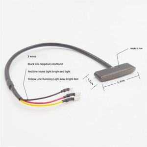 Feu arrière de moto Skyearth, boîtier ABS, 12V, ambre rouge, couvercle LED, feu stop arrière universel - Product Image 2