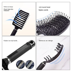 Peine de peluquería OEM con LOGO, para raíces curvadas, voluminosas y de gran definición, peine de masaje con dientes rectos, herramienta de peinado. - Product Image 5
