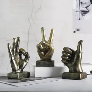 創造的なレトロなジェスチャー指モデル装飾品テーブル樹脂像型クラフト樹脂庭の彫刻 & 彫像クラフト家の装飾