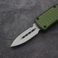 Couteau de poche tactique de survie et de camping en acier outil CNC D2 Glykon Premium et aluminium T6 de qualité aéronautique, personnalisable DIY OEM ODM