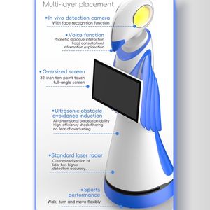 Robot Humanoide CMao, Robot de Limpieza Inteligente con <span class=keywords><strong>Inteligencia</strong></span> <span class=keywords><strong>Artificial</strong></span>, Navegación Lidar, Pantalla de 32 Pulgadas, para Recepción <span class=keywords><strong>en</strong></span> Salas de Exposiciones - Product Image 3