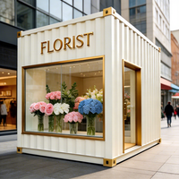 Magasins de fleurs modernes en conteneurs maritimes préfabriqués 20ft 40ft, structures mobiles, maisons conteneurs, kiosques de restauration rapide