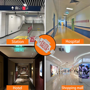 Tuoming Abs 9W 2835 6000K <b>Rechargeable</b> Double Heads <b>Led</b> Emergency Exit Sign <b>Light</b> - Product Image 3