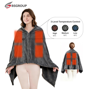 Wearable Electric Heated Throw Washable Temperature Control Flannel Winter <strong>USB</strong> Powered Fast <strong>Heating</strong> 5V Power Bank Compatible - Product Image 1