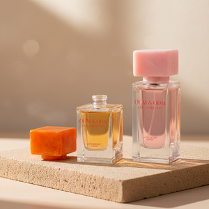 Nuevo Diseño, Botella de Perfume de Vidrio Vacía de 30ml/50ml, Ecológica, Mate, de Alta Calidad, con Tapa Cuadrada de Resina de Color, a Prueba de Fugas, para Viaje - Product Image 4