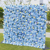 NINI Moderne Elegante Realistische Zijden Bloemenwand Gordijn 3D Opvouwbaar Op Maat Gemaakte Kleuren Handgemaakt Antibacteriële Bloemenwand voor Feestdagen