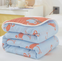 Couverture de luxe en gaze de coton pur de qualité supérieure, 6 couches, motif floral moderne et minimaliste, pour bébé, été, rafraîchissante, fine, taille Twin XL, vente en gros