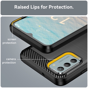 Funda Protectora para Teléfono Móvil <span class=keywords><strong>Nokia</strong></span> C300, Electrochapada, Resistente a Impactos, con Textura de Fibra de Carbono, TPU, Sin Soporte, Venta al Por Mayor - Product Image 6