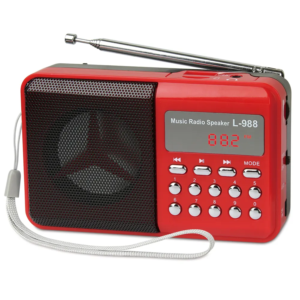LCJ MP3 L-988 मिनी घन <span class=keywords><strong>एफएम</strong></span> के साथ विंटेज रेट्रो रेडियो प्लेयर