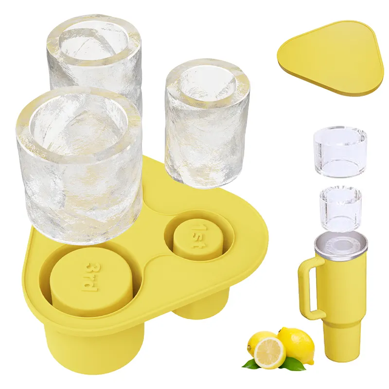 Easy Release Ice Cube Trays Silicone Moulds 3 Ice Maker Mold Silicone Ice Cube Tray With Lid