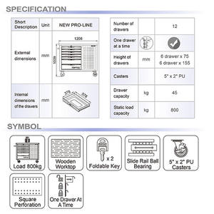 Toptul TCDB1203เวิร์กสเตชันระบบก่อสร้างขนาดใหญ่สามารถปรับแต่งได้ - Product Image 3