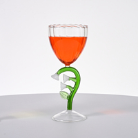 Verre à vin en verre borosilicaté soufflé à la main verre de mariage