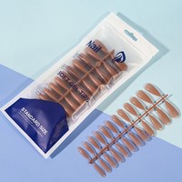Vente en gros de faux ongles courts carrés œil de chat en ABS, couvrants, réutilisables, couleur unie, fabriqués à la machine, design couleur personnalisé, pour usage sur les doigts
