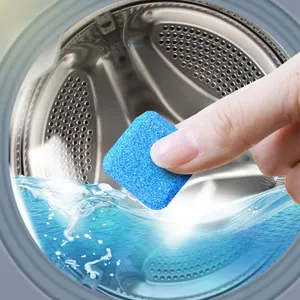 12ピース/セットタブ洗濯機クリーナー洗濯機クリーニングディープクリーニング洗剤を取り除く発泡性タブレットクリーナーホームクリーニングツール