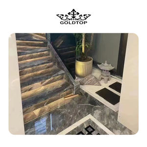 Dalle de marbre gris Goldtop Florence Surface polie Pierre naturelle haut de gamme pour la décoration de murs et de sols d'intérieur à la maison - Product Image 4