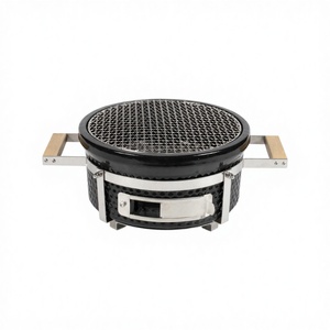 Barbecue Kamado <span class=keywords><strong>SEB</strong></span> Habachi moderne en acier inoxydable, fumoir en céramique portable, barbecue au charbon <span class=keywords><strong>de</strong></span> bois avec commande tactile, pour le camping et le jardin - Product Image 3