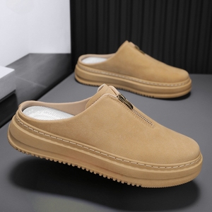 Chaussures décontractées pour hommes en EVA à semelle épaisse avec fermetures éclair, style claquettes, pour la course et la ville, à enfiler - Product Image 1