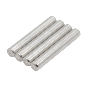 Tiges rondes métalliques sur mesure de 2 mm, en acier inoxydable 1,5x6, goupilles cylindriques pleines à tête plate de précision 3/16 x 3 - Product Image 2