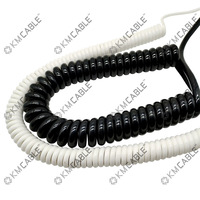 Câble à ressort à 2 noyaux Cordon à bobine flexible PVC PU PUR Caoutchouc Machine industrielle Fil spiralé Câble à bobine d'alimentation électrique