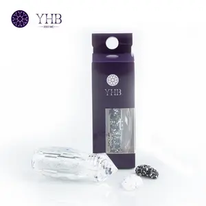 Strass de areia de cristal de vidro em miniatura personalizado de fábrica com luxo preto strass de arte de unhas DIY