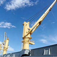 Grue de pont hydraulique marine robuste de 20 tonnes avec télécommande pour levage en haute mer