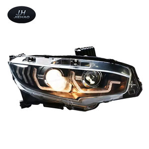 Nouveau Kit de Modification de Phares 10ème Génération (16-21) avec Feux de Jour LED, Lentille Xénon, Clignotants Séquentiels, Plug & Play, Blanc - Product Image 3